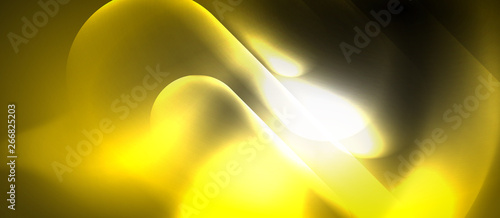 Neon glowing techno lines, hi-tech futuristic abstract background template