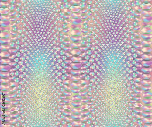 Iridescent snake skin pattern