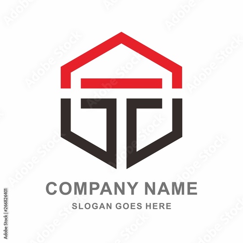 Monogram Letter T Business Company Vector Logo Design