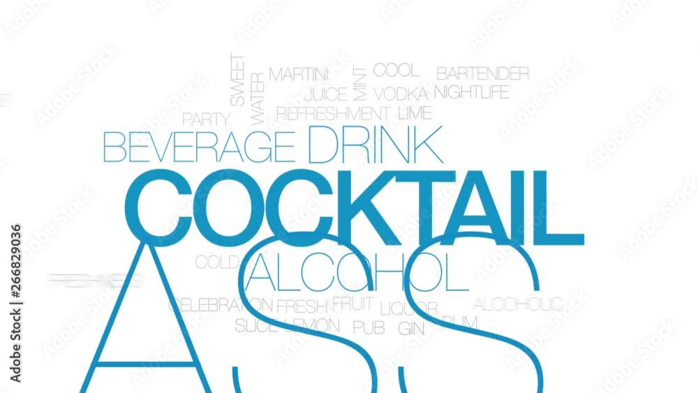 Cocktail animated word cloud. Kinetic typography. Cocktail animated word cloud. Kinetic typography.