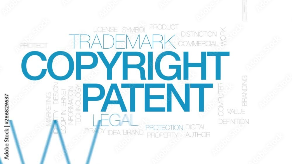 Copyright patent animated word cloud. Kinetic typography. Copyright patent animated word cloud. Kinetic typography.