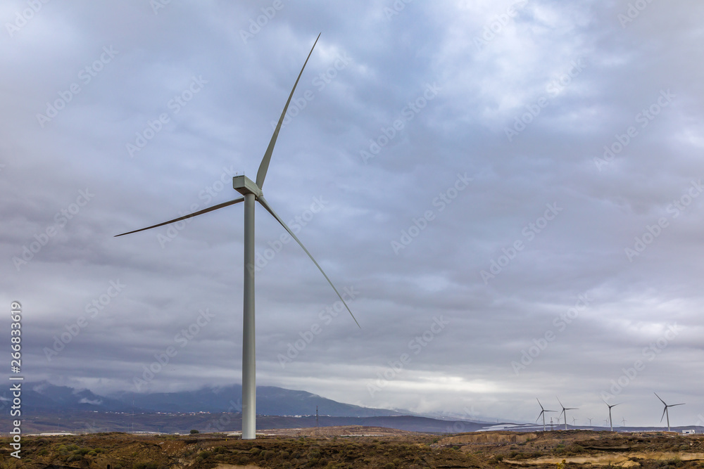 Wind turbines on the island as an ecological source of cheap energy. Wind turbines on the island as an ecological source of cheap energy.