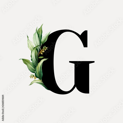 Botanical font letter G