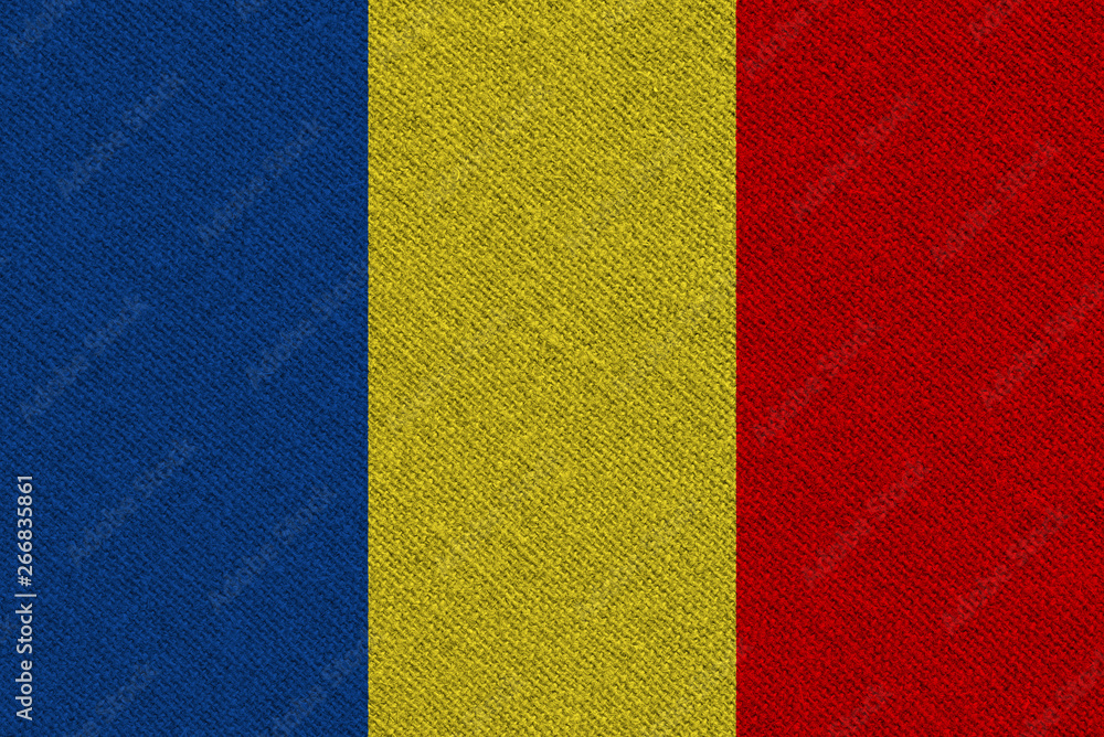 Fototapeta premium Chad fabric flag