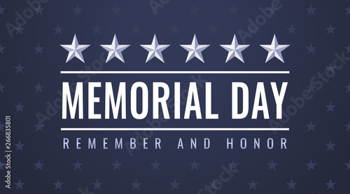 US Memorial Day - Remember and Honor flyer