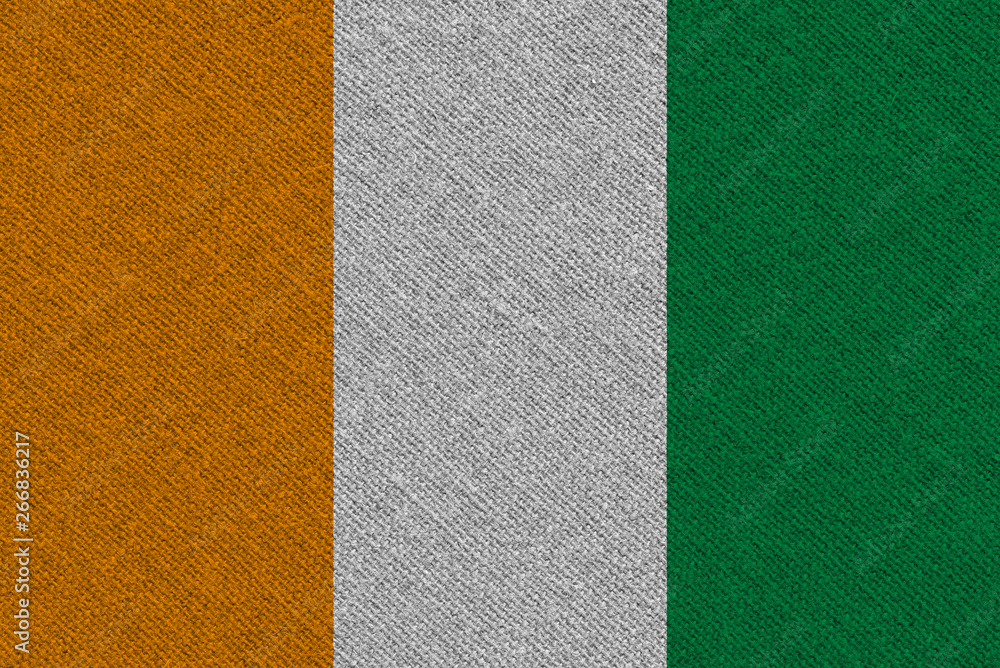 Fototapeta premium cote d'ivoire - Ivory Coast fabric flag