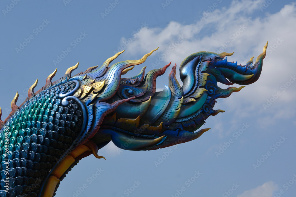 Fototapeta premium Naga statue or the king of the serpent