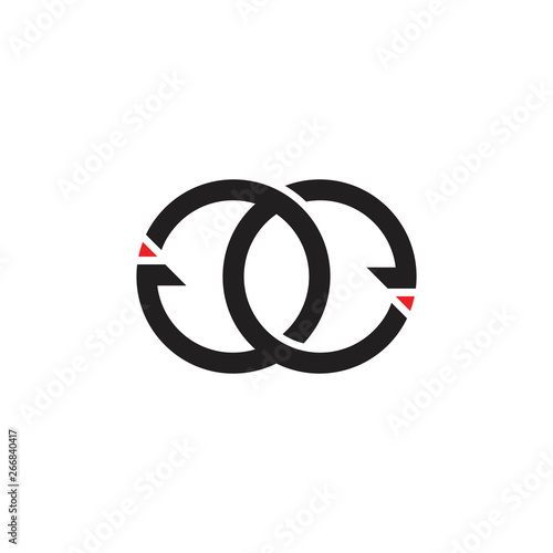 letters ge circle arrow monogram logo vector