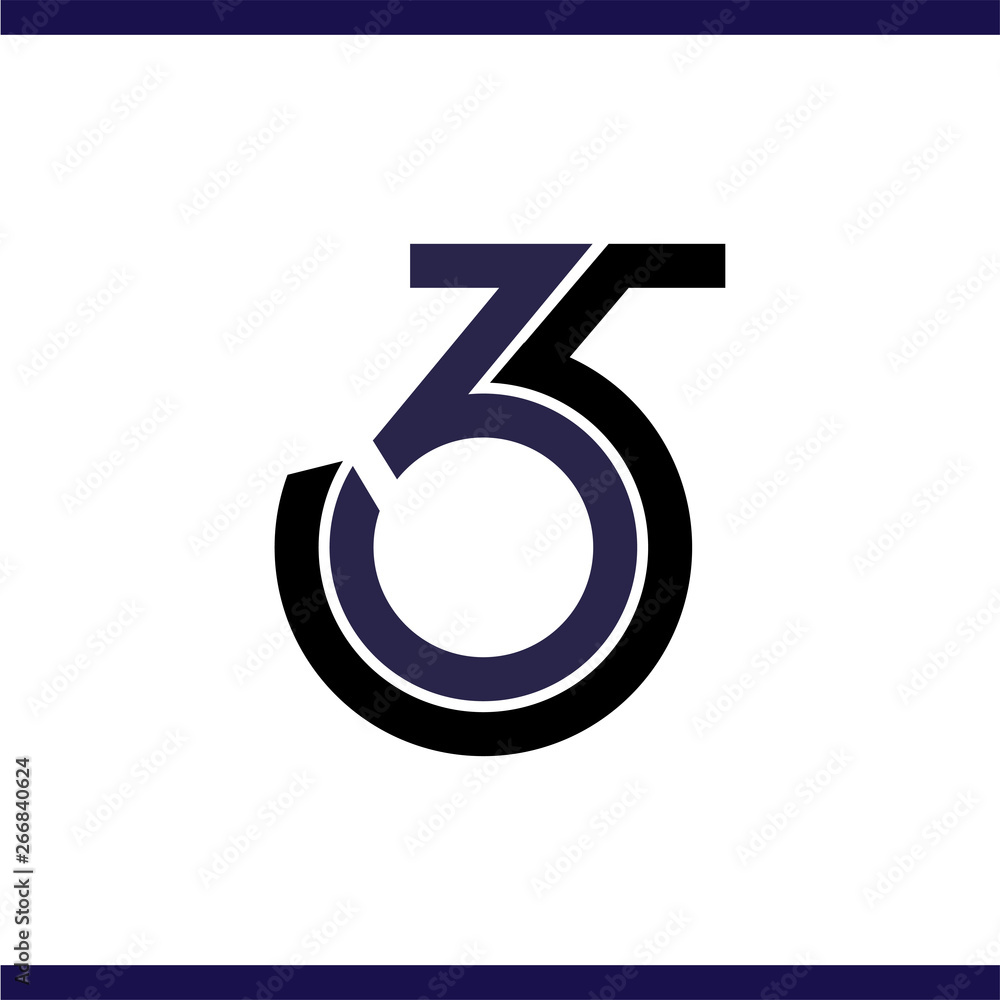 three six and five numbers logo vector three six and five numbers logo vector