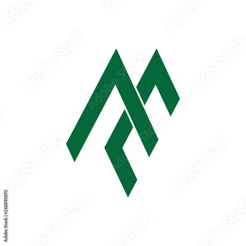Free Download abstract letter me simple geometric line logo - GFXLoad