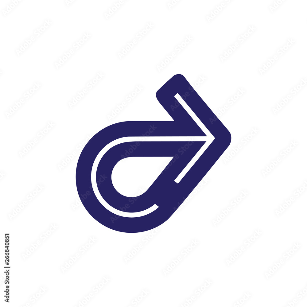 letter c rotation arrow pointer symbol logo vector letter c rotation arrow pointer symbol logo vector
