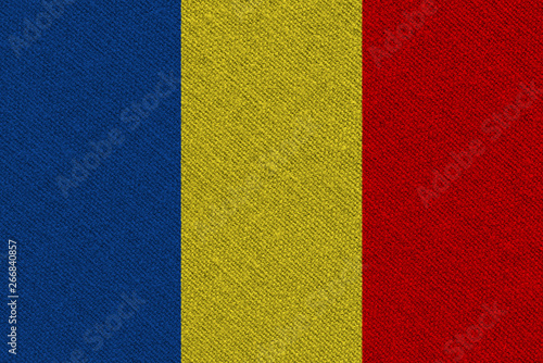 Romania fabric flag