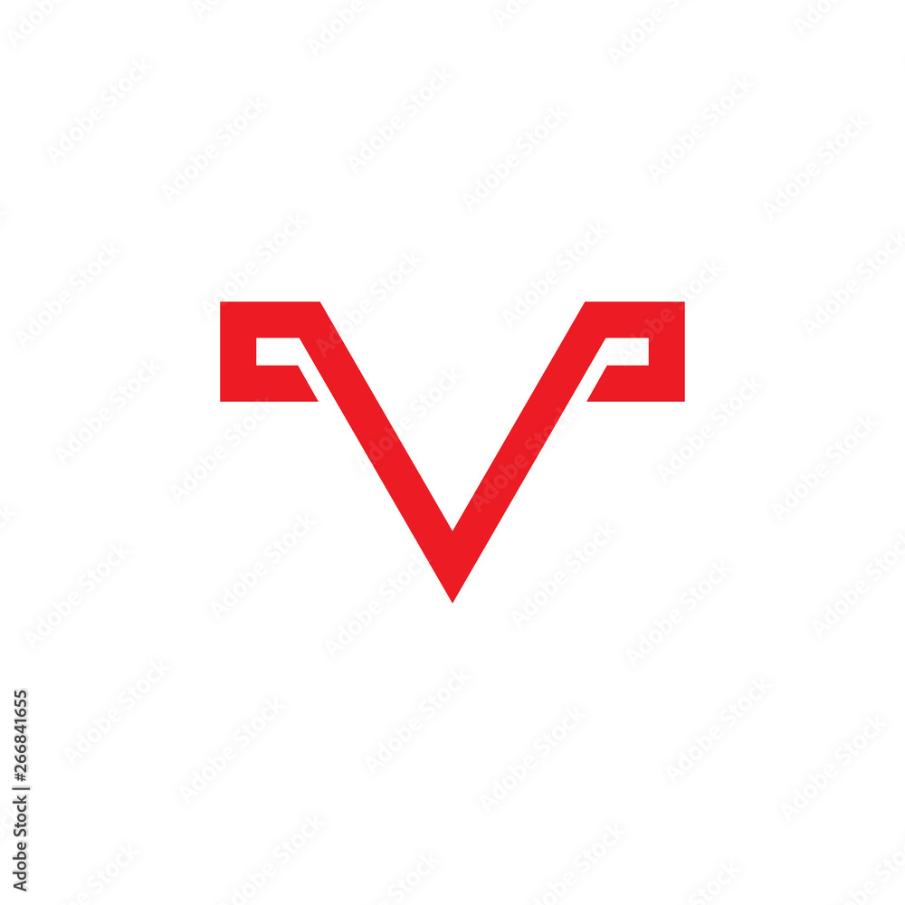 vector of letter v geometric line simple logo vector of letter v geometric line simple logo