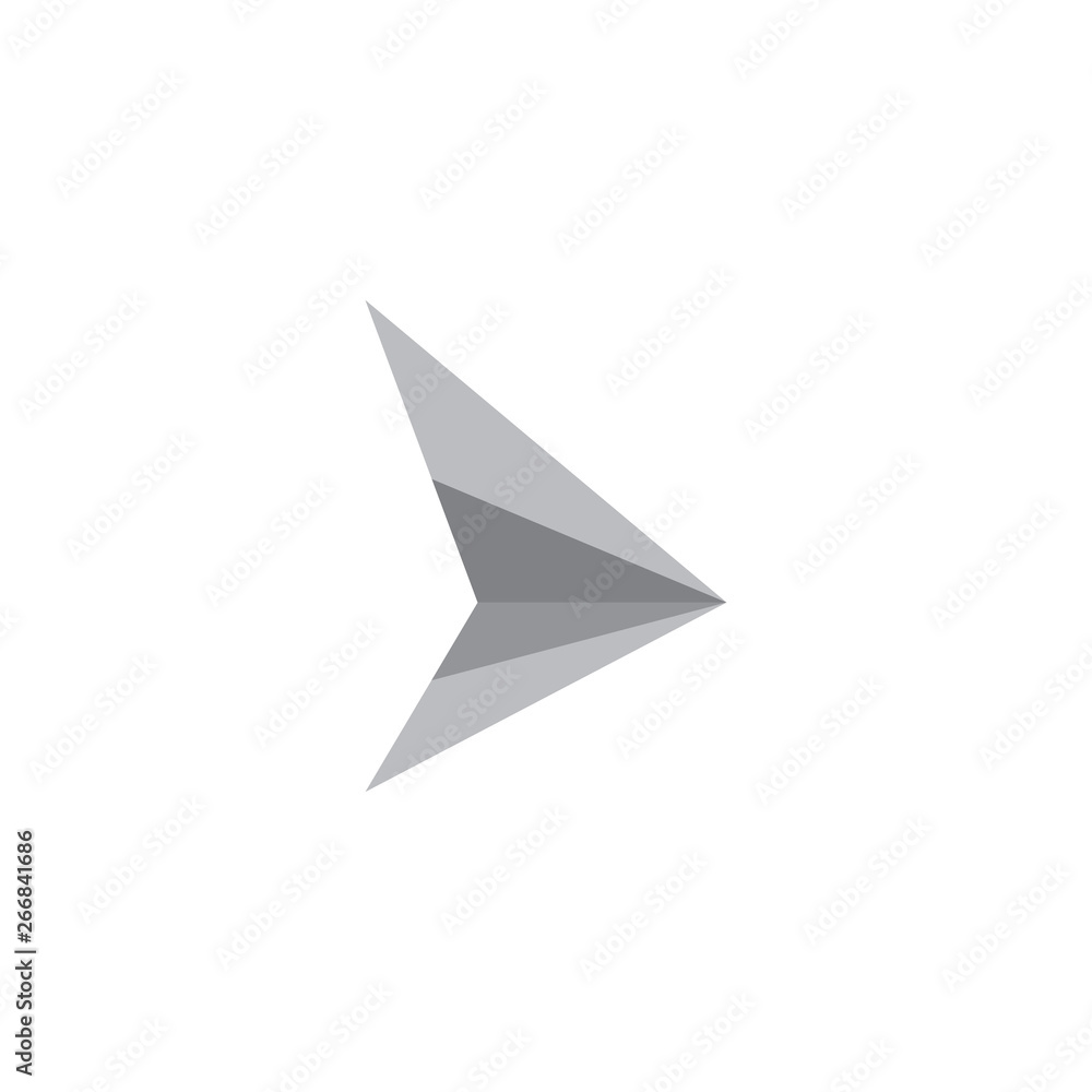 vector of 3d flat arrow logo vector of 3d flat arrow logo