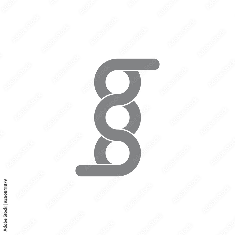 Naklejka premium abstract helix infinity line logo vector