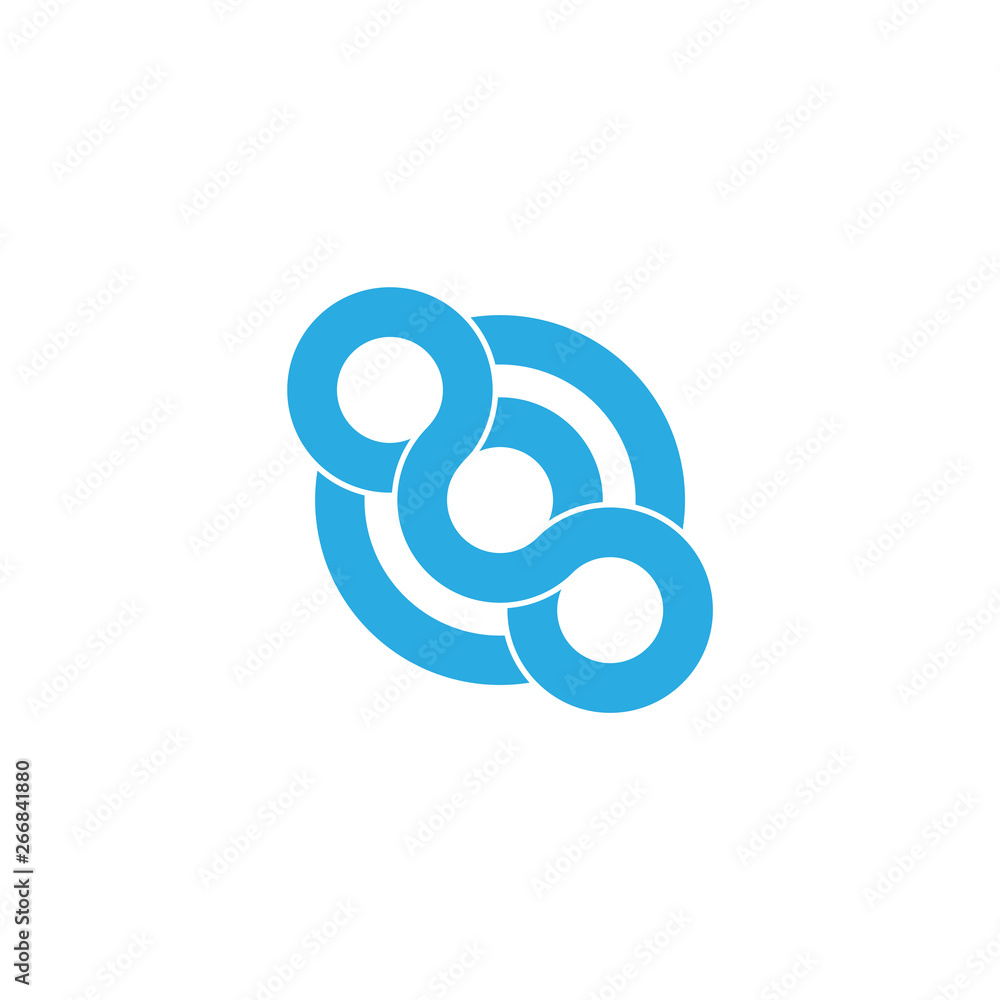 abstract linked helix infinity design logo vector abstract linked helix infinity design logo vector