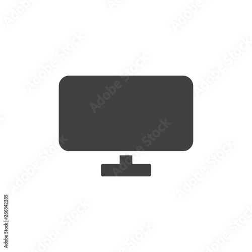 Wide TV display vector icon. filled flat sign for mobile concept and web design. Computer monitor screen glyph icon. Symbol, logo illustration. Pixel perfect vector graphics