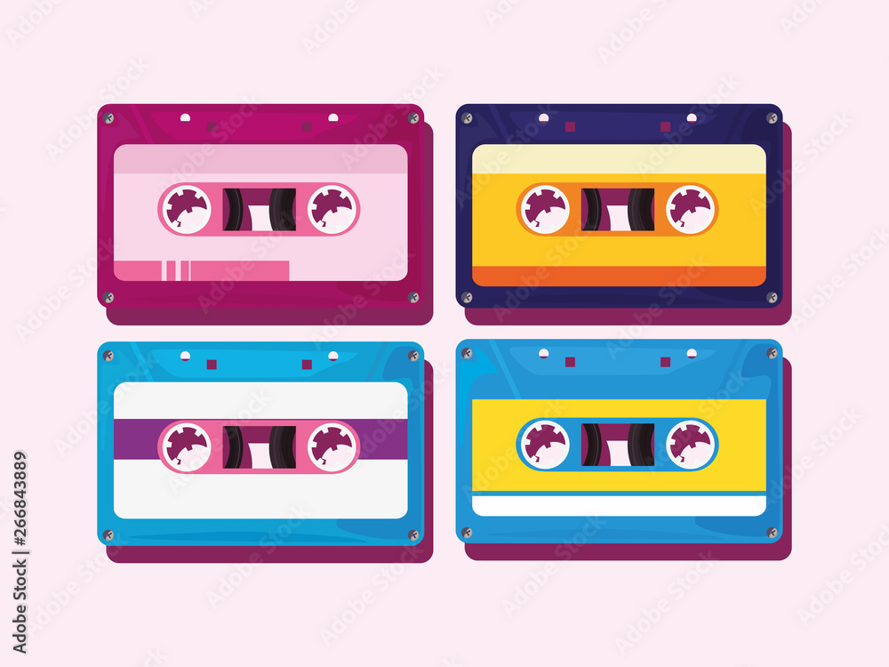 Fototapeta premium retro 80s style