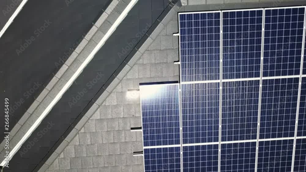 Solar panels on the roof. Solar panels on the roof.