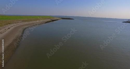 Wallpaper Mural Manmade bay/harbour surrounded by dykes in Kruingen, the Netherlands. Aerial shots. Torontodigital.ca