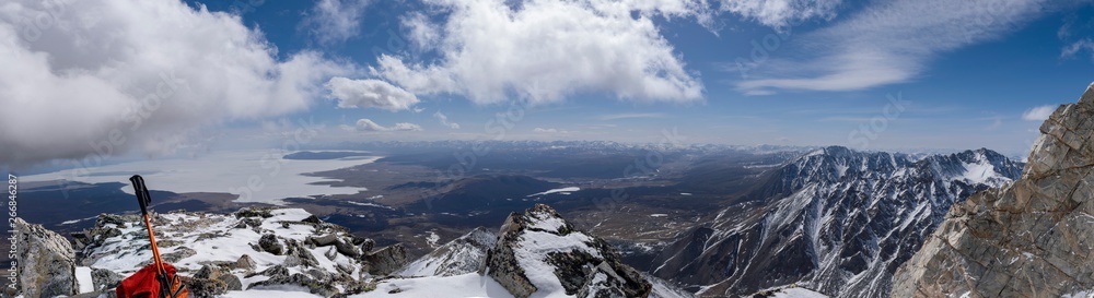 Panorama of mountains near Munku-sardyk