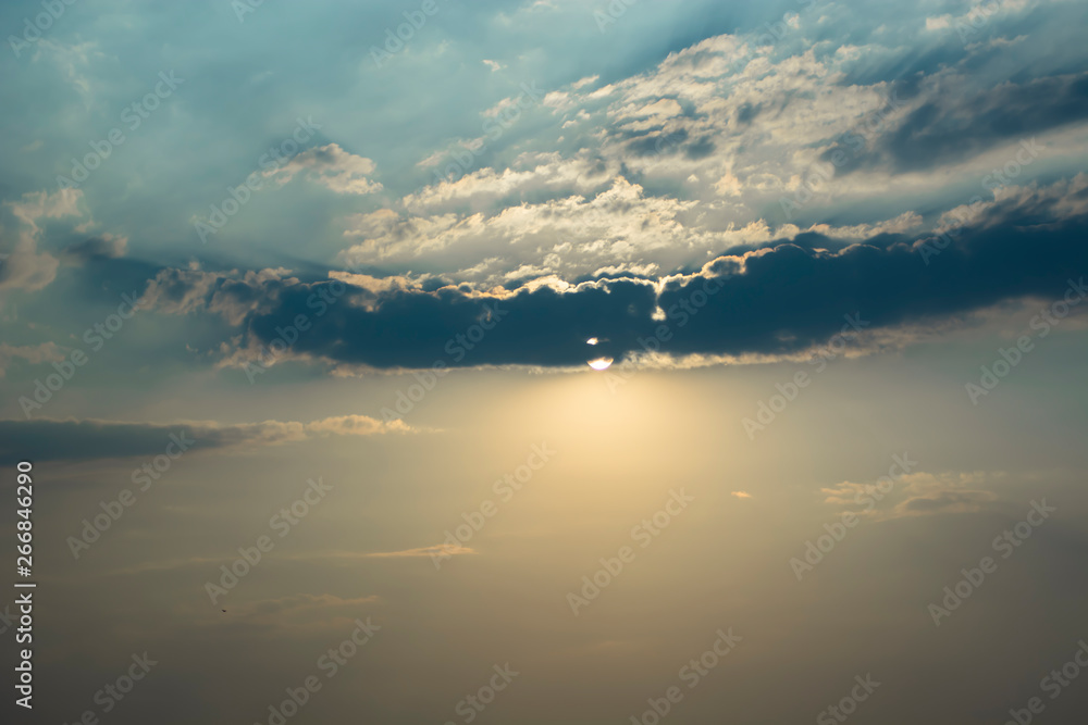Clouds on the sky when the sun goes down Clouds on the sky when the sun goes down
