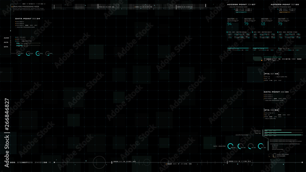 Futuristic motion graphic user interface head up display screen blank template with digital data telemetry information display for digital background graphic overlay Futuristic motion graphic user interface head up display screen blank template with digital data telemetry information display for digital background graphic overlay