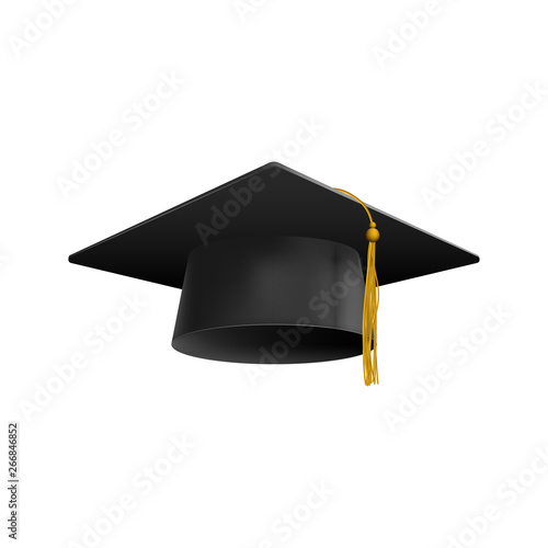 Vector graduation cap tassel symbol of education