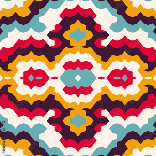 bright psychedelic vintage seamless pattern