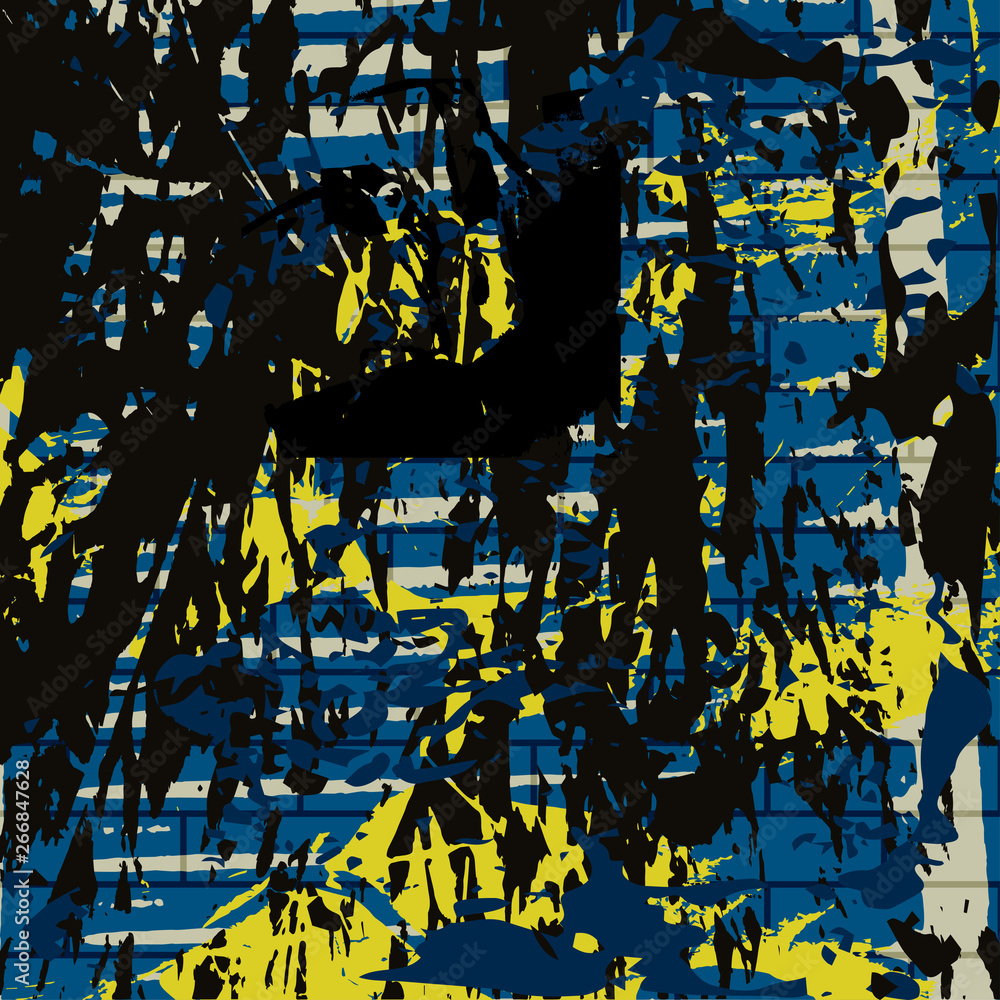 Fototapeta premium dark graffiti on a black background illustration
