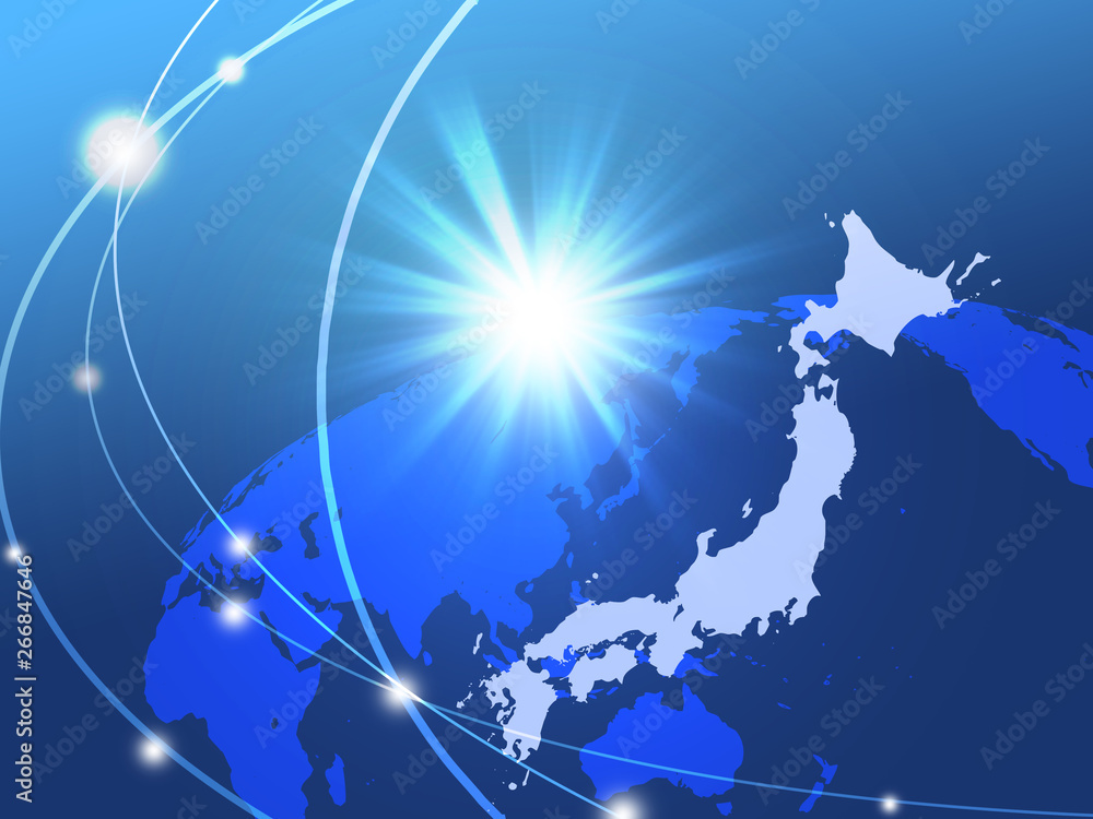 ビジネス背景 日本経済 日本地図 グローバル背景 テクノロジー Stock Illustration Adobe Stock