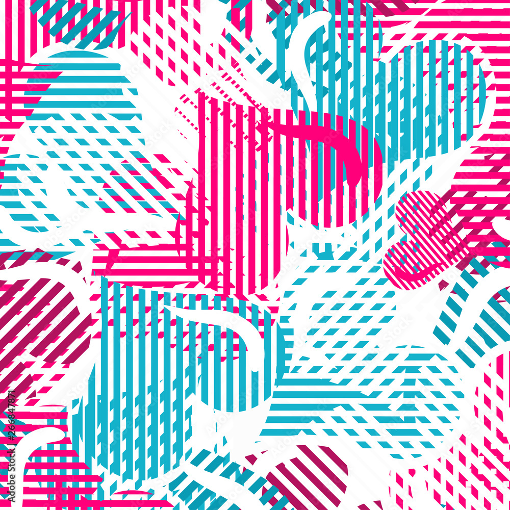 Naklejka premium hearts colored lines on a white background