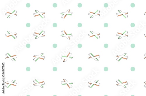 Geometric pattern of the letter X and circles