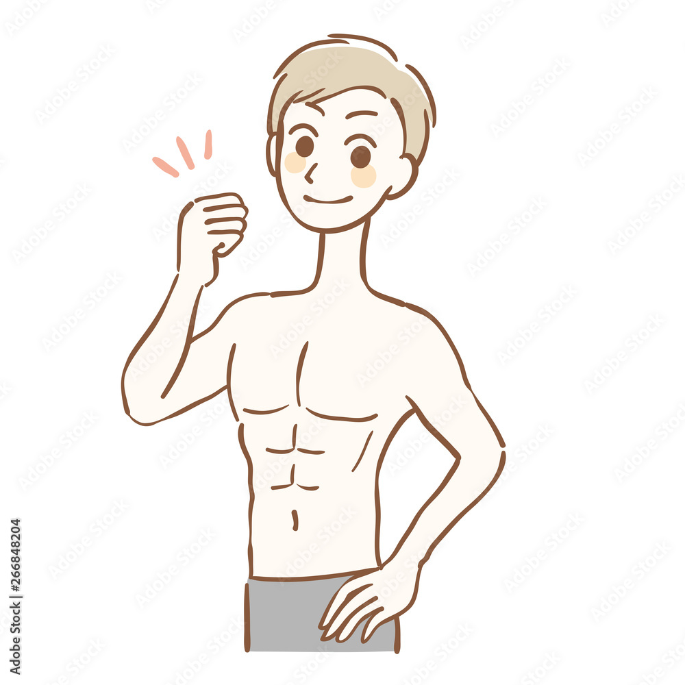 Fototapeta premium マッチョ 男性 上半身