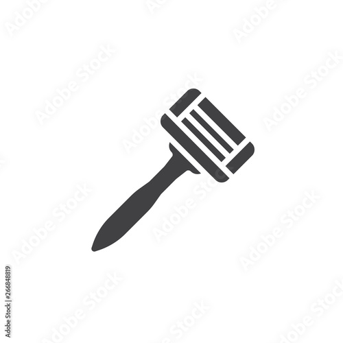 Shave razor vector icon. filled flat sign for mobile concept and web design. Shaving razor blade glyph icon. Symbol, logo illustration. Pixel perfect vector graphics