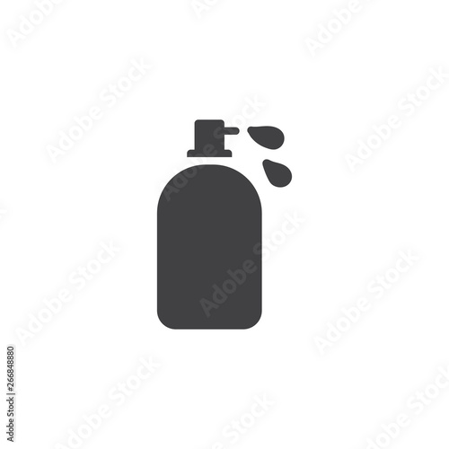 Dispenser pump bottle vector icon. filled flat sign for mobile concept and web design. Gel, foam or liquid soap glyph icon. Symbol, logo illustration. Pixel perfect vector graphics
