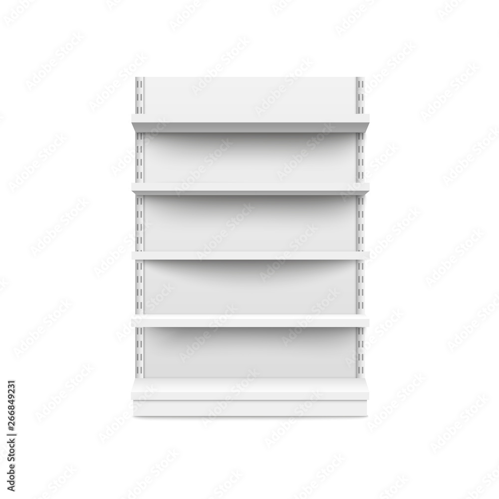 Empty retail booth stand wide mockup front view vector illustration isolated. Empty retail booth stand wide mockup front view vector illustration isolated.