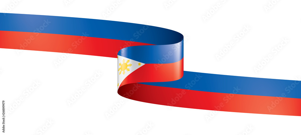 Philippines flag, vector illustration on a white background Philippines flag, vector illustration on a white background