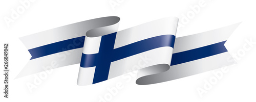 Finland flag, vector illustration on a white background
