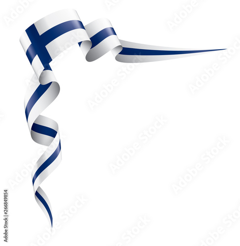 Finland flag, vector illustration on a white background