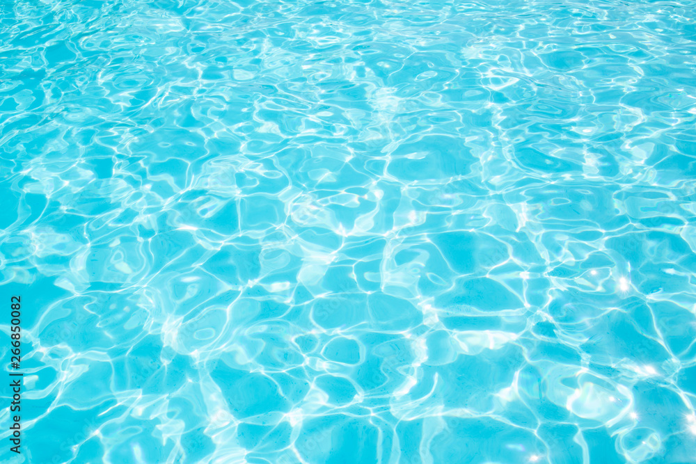 Blue ripped water in swimming pool Summer vacation