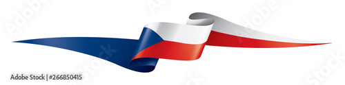Czechia flag, vector illustration on a white background