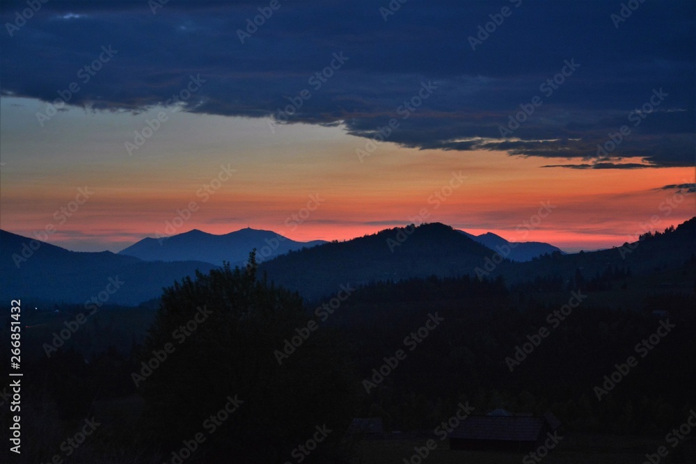 sunset in Tihuta Pass - Romania