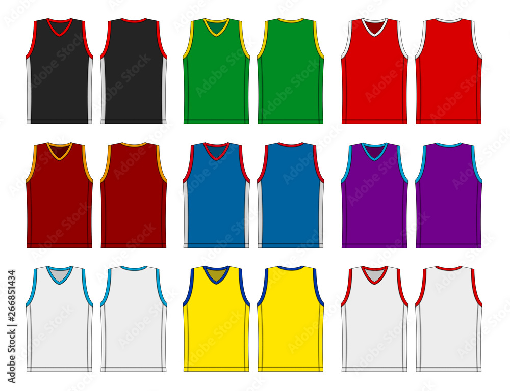 Naklejka tank top / basketball uniform template illustration