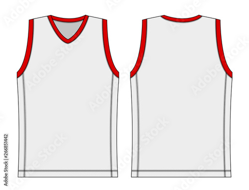 tank top / basketball uniform template illustration