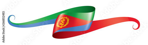 Eritrea flag, vector illustration on a white background photo