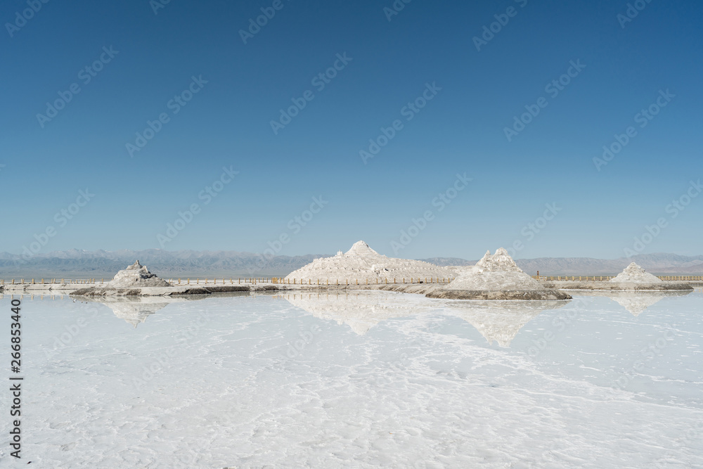 Sunrise view of chaka salt lake Sunrise view of chaka salt lake