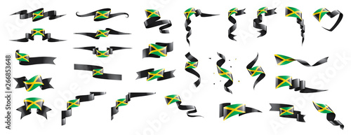 Jamaica flag, vector illustration on a white background