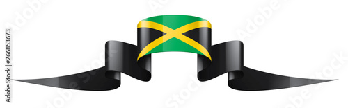 Jamaica flag, vector illustration on a white background