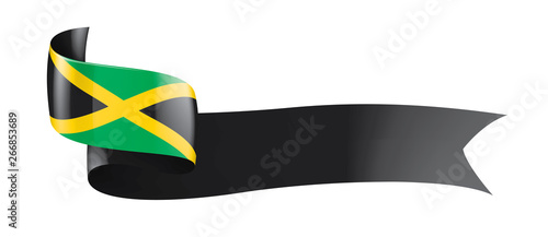 Jamaica flag, vector illustration on a white background